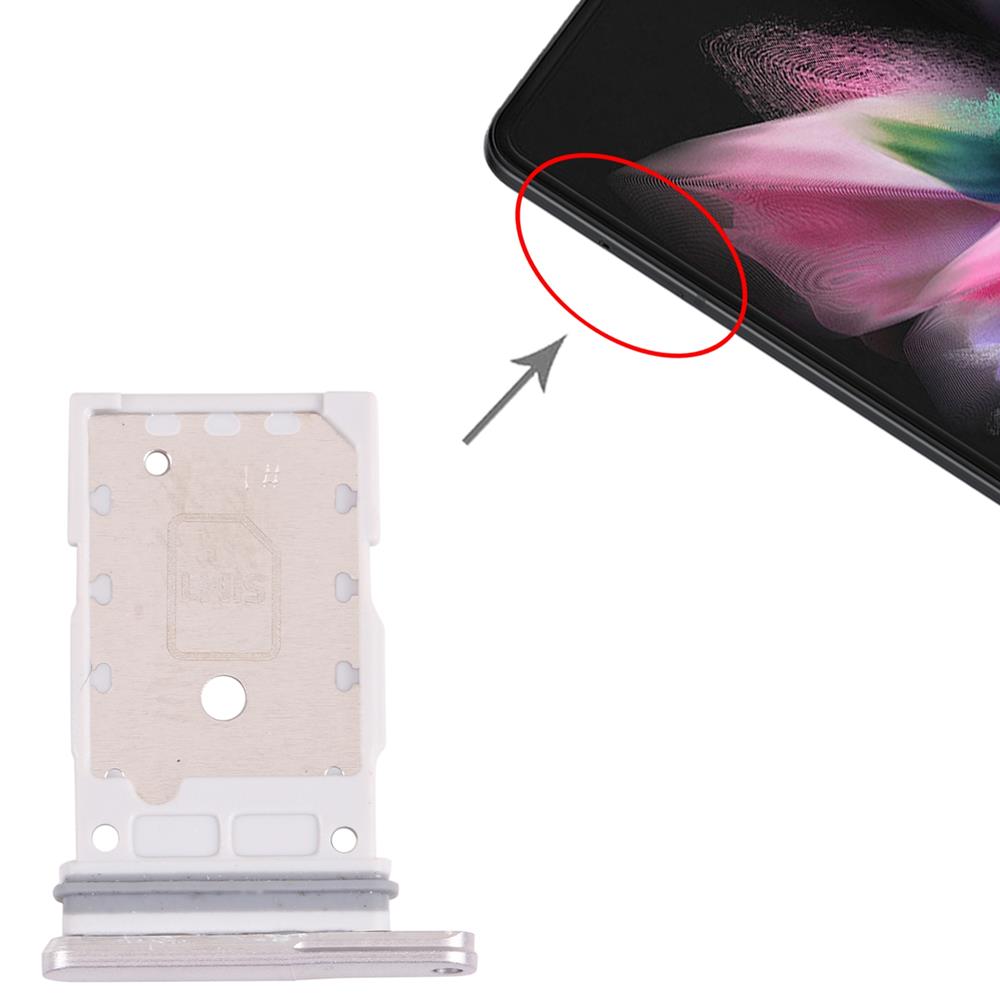 Samsung Galaxy Z Fold3 5G SIM Card Tray Slot Replacement - Silver