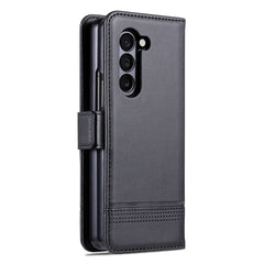 Samsung Galaxy Z Fold5 5G Case Magnetic Calf Texture Flip Wallet - Black