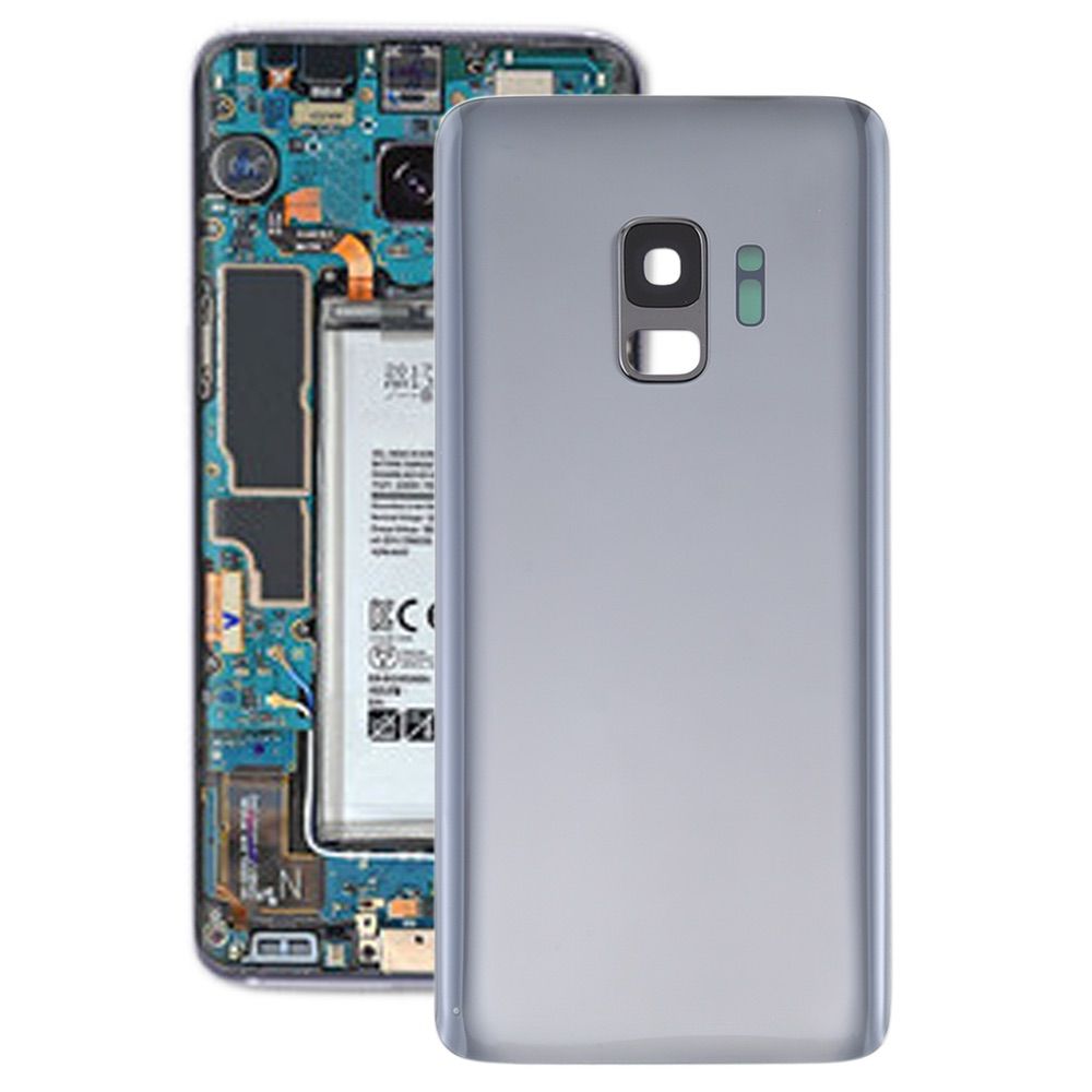 Samsung Galaxy S9 Battery Back Cover with Camera Lens Cover & Adhesive - Grey