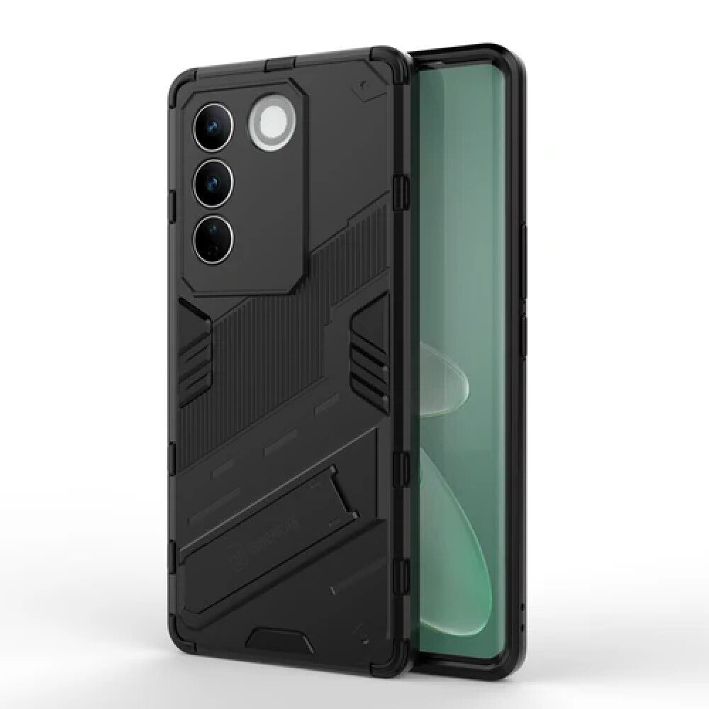 Vivo V27 Pro Case Shockproof Invisible Holder - Black