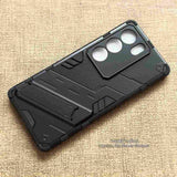 Vivo V29 Case Shockproof Invisible Holder- Black