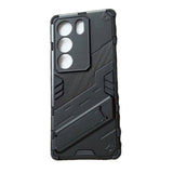 Vivo V29 Case Shockproof Invisible Holder- Black