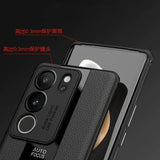 Vivo V29 Case Shockproof Leather Texture TPU - Black