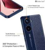 Vivo V29e Case Shockproof litchi leather texture TPU - Navy