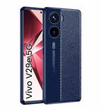 Vivo V29e Case Shockproof litchi leather texture TPU - Navy