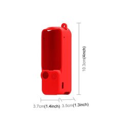 Silicone Cover Case 3 in 1 Set PULUZ For DJI OSMO Pocket 3 - Red