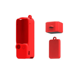 Silicone Cover Case 3 in 1 Set PULUZ For DJI OSMO Pocket 3 - Red