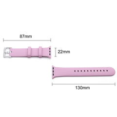 Silver Buckle Silicone Strap For Apple Watch Series 49 / 45 / 44 / 42mm - Bronze Purple