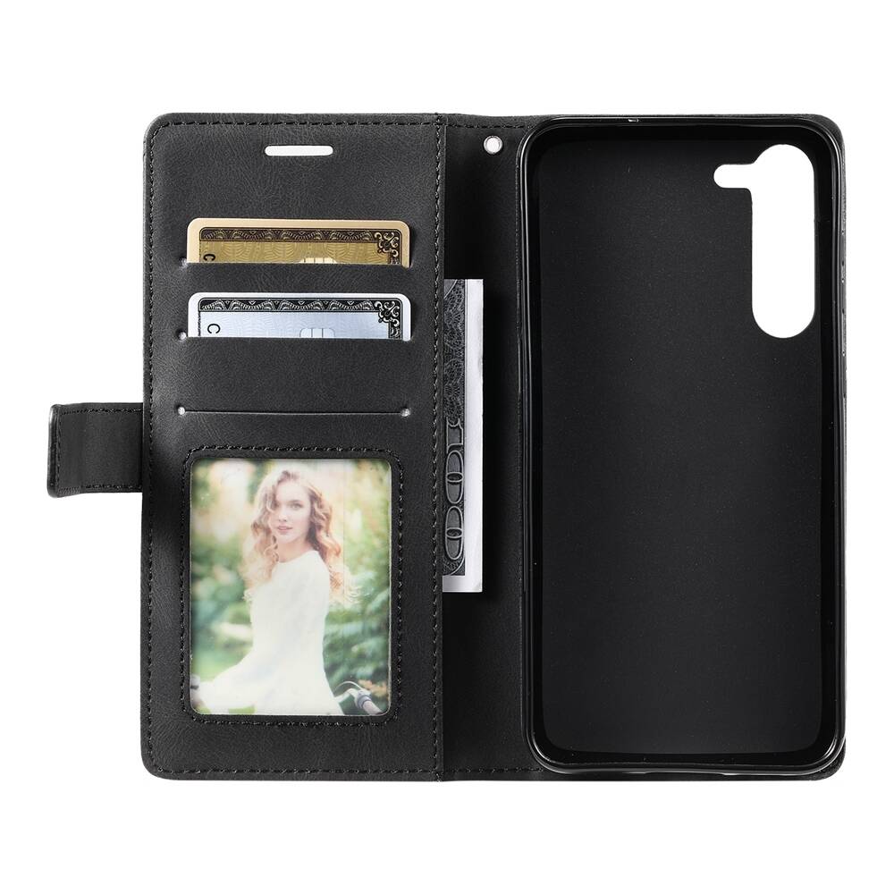 Samsung Galaxy S23 5G Case Skin Feel Splicing PU Leather - Black