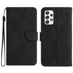 Samsung Galaxy A23 4G / 5G Case Stitching Embossing PU Leather - Black