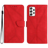 Samsung Galaxy A23 4G / 5G Case Stitching Embossing PU Leather - Red