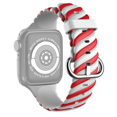 Two-color Twist Band for Apple Watch 49mm / 45mm / 44mm / 42mm - Red White