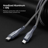 USB C Cable Fast Charging Nylon Braided 65W 2M - Grey