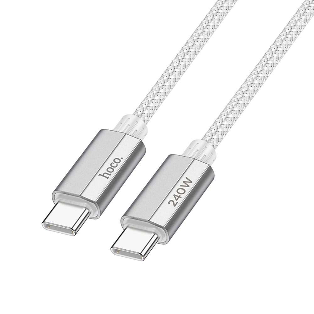 USB C to USB C Cable 240W PD Nylon Braided Metallic HOCO U134 - 1.8M