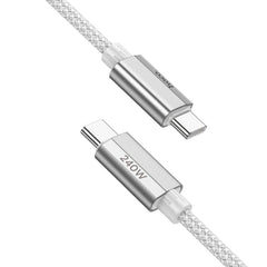 USB C to USB C Cable 240W PD Nylon Braided Metallic HOCO U134 - 1.8M