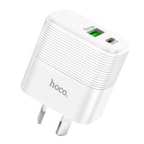 USB Wall Charger HOCO 20W NU1 Super Fast Charger w/ USB-C & USB-A