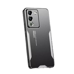 Vivo V27 Pro Case Shockproof TPU Hybrid Metal - Black Silver