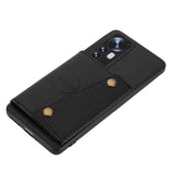 Xiaomi 12 Pro Case PU leather With Four Cards Slots - Black