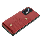 Xiaomi 12 Pro Case PU leather Four Cards Slots - Red