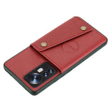 Xiaomi 12 Pro Case PU leather Four Cards Slots - Red