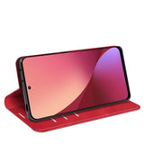 Xiaomi 12 Pro Case Flip PU Leather Magnetic - Red