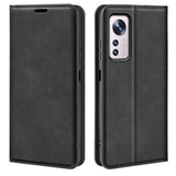 Xiaomi 12 Pro Case Flip PU Leather Protective - Black