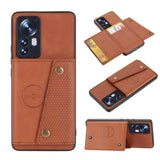 Xiaomi 12 Pro Case Double Buckle PU and TPU - Brown