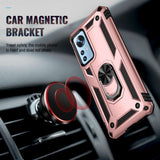 Xiaomi 12 Pro Case Secure Grip Matel Ring Holder - Rose Gold