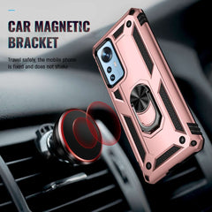 Xiaomi 12 Pro Case Secure Grip Matel Ring Holder - Rose Gold