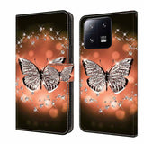 Xiaomi 13 Pro Case Shockproof PU Leather - Crystal Butterfly