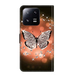 Xiaomi 13 Pro Case Shockproof PU Leather - Crystal Butterfly