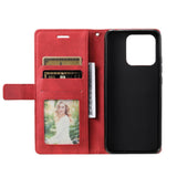 Xiaomi 13 Pro Case Magnetic PU Leather Flip Wallet - Red