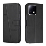 Xiaomi 13 Pro Case Protective Stitching Calf Texture - Black