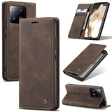 Xiaomi 13 Pro Case Secure Magnetic PU Leather - Coffee