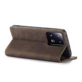 Xiaomi 13 Pro Case Secure Magnetic PU Leather - Coffee