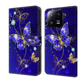 Xiaomi 13 Pro Case Design Flip Wallet - Diamond Butterfly