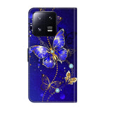 Xiaomi 13 Pro Case Design Flip Wallet - Diamond Butterfly