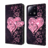 Xiaomi 13 Pro Case PU Leather Design Lace Love