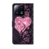 Xiaomi 13 Pro Case PU Leather Design Lace Love