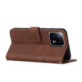 Xiaomi 13 Pro Case Magnetic PU Leather Wallet - Brown