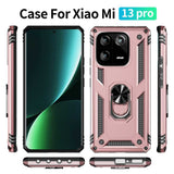 Xiaomi Mi 11 Lite Case Shockproof Ring Holder - Rose Gold