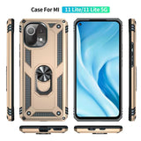 Xiaomi Mi 11 Lite Case Shockproof Protective TPU and PC - Gold