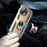 Xiaomi Mi 11 Lite Case Shockproof Protective TPU and PC - Gold