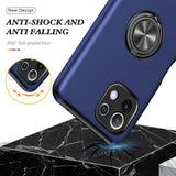 Xiaomi Mi 11 Lite Case Armour Shockproof with Ring Holder - Blue