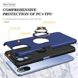 Xiaomi Mi 11 Lite Case Armour Shockproof with Ring Holder - Blue