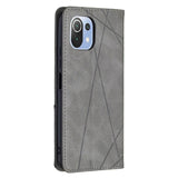 Xiaomi Mi 11 Lite Case PU Leather Flip Wallet - Grey