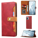 Xiaomi Mi 11 Lite Case Premium Calf Texture PU Leather - Red