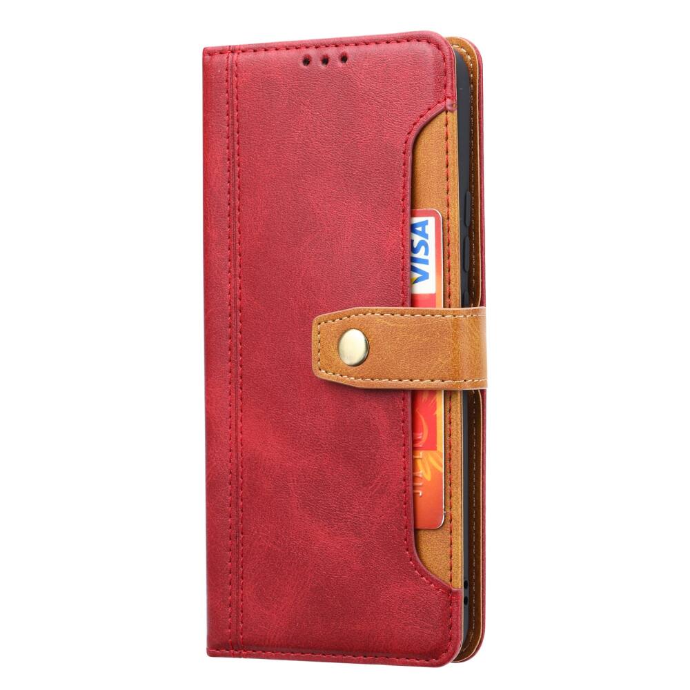 Xiaomi Mi 11 Lite Case Premium Calf Texture PU Leather - Red