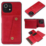 Xiaomi Mi 11 Lite Case Shockproof With Card Slots - Red