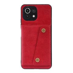 Xiaomi Mi 11 Lite Case Shockproof With Card Slots - Red